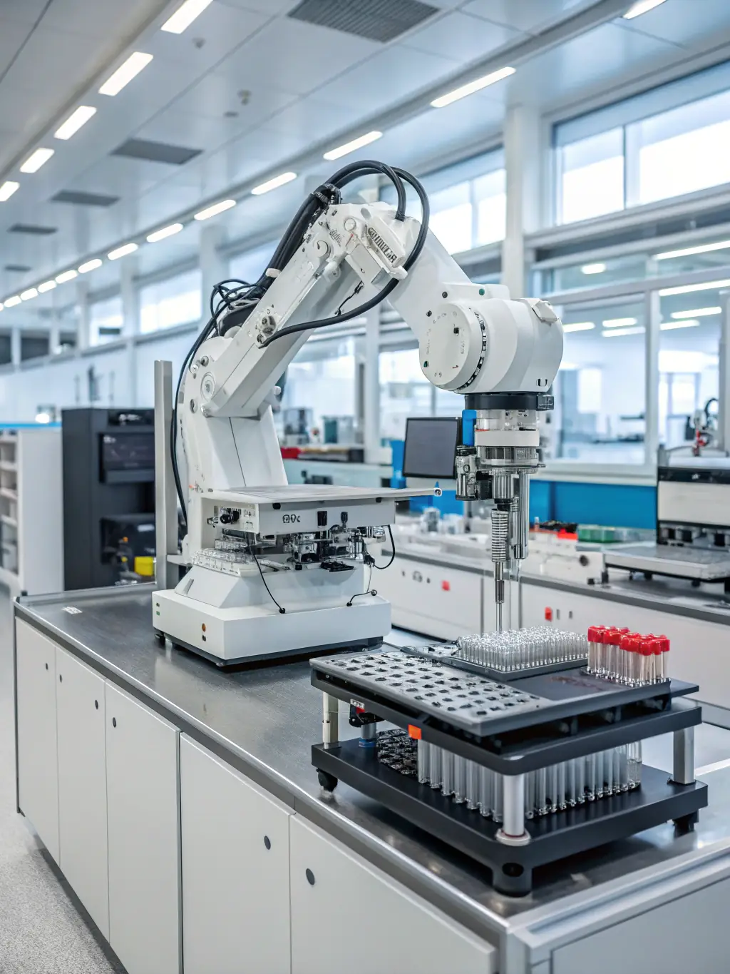 A high-resolution image of a state-of-the-art laser imaging system used for non-invasive diagnostics, highlighting its precision and clarity in medical imaging.